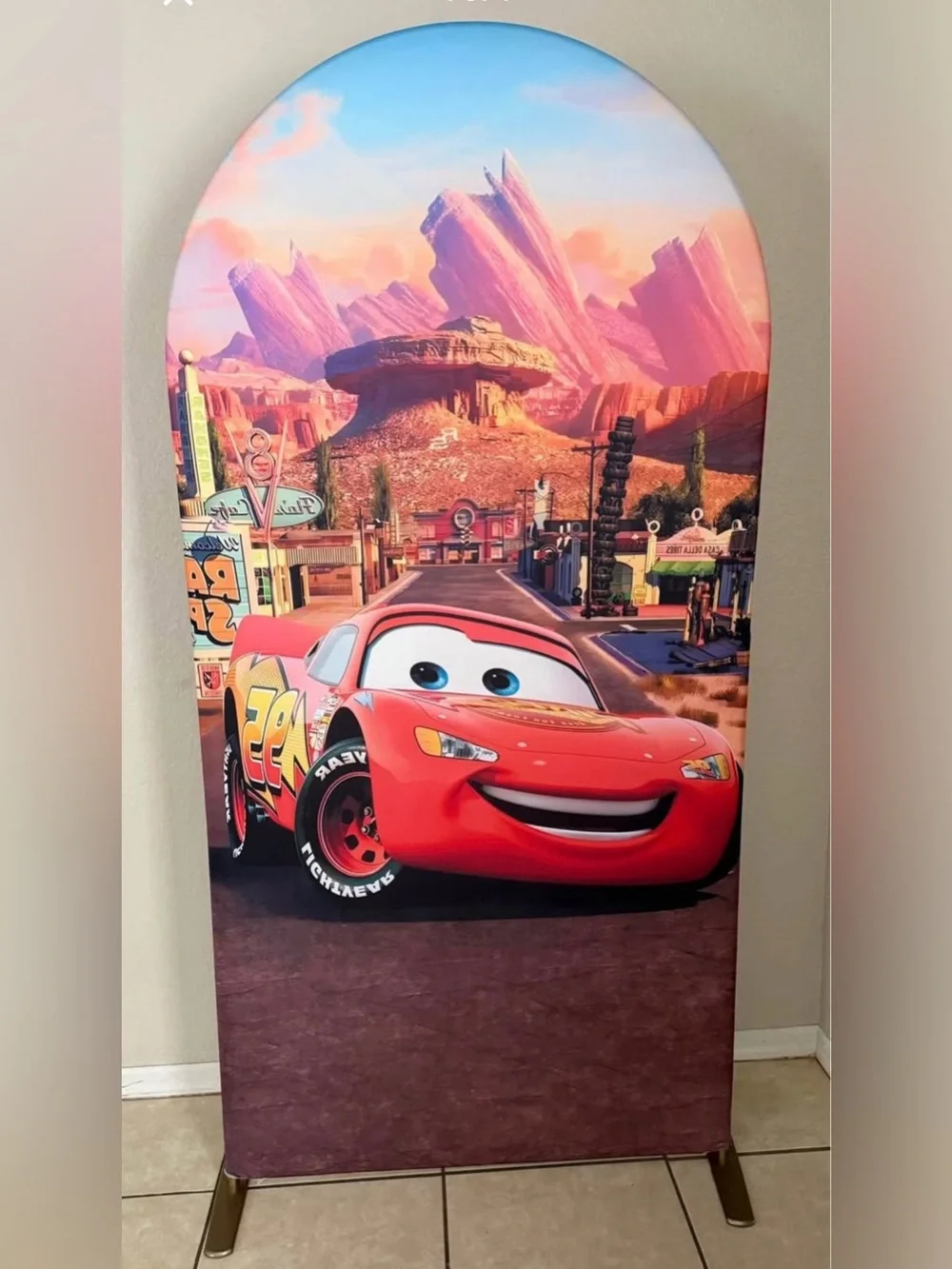 Cars Lightning McQueen Arch Backdrop Cover